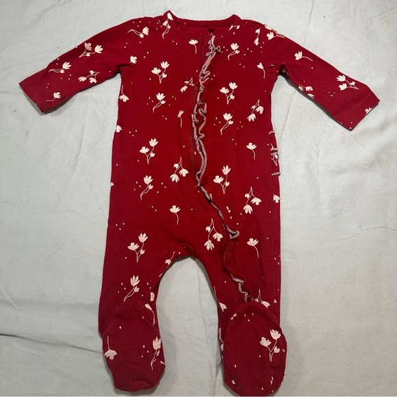 Jessica Simpson - Red Floral Baby Onesie/Romper - Picture 1 of 3
